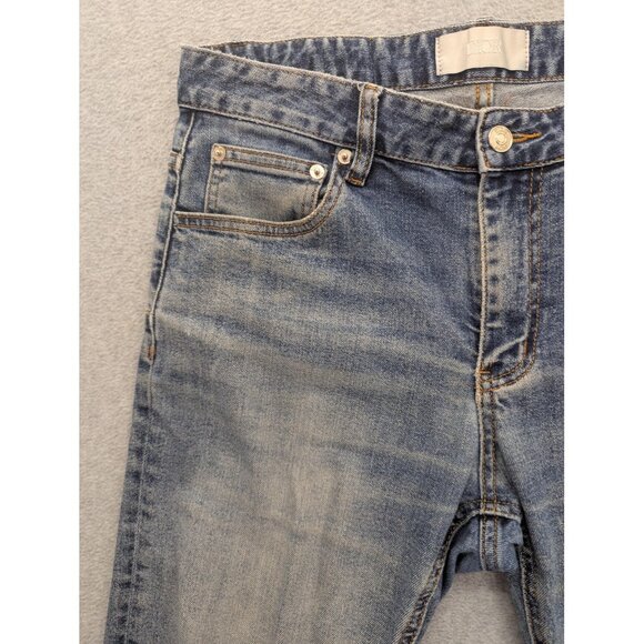 Dior Jeans Mens 31 Blue Distressed Slim Fit Embroidered Logo Denim Designer - Picture 2 of 16